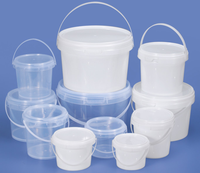 HDPE উপাদান প্লাস্টিক খাদ্য বালতি সাদা বা অন্য রঙ 0.2L-20L