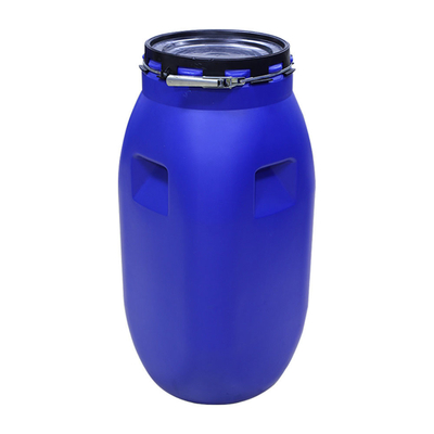 30-200L পুরু ফ্ল্যাঞ্জ ব্যারেল রাসায়নিক প্লাস্টিক ব্যারেল ড্রাম লোহার হুপ সিল করা 160L