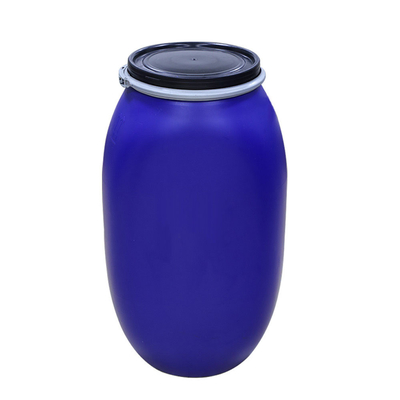 30-200L পুরু ফ্ল্যাঞ্জ ব্যারেল রাসায়নিক প্লাস্টিক ব্যারেল ড্রাম লোহার হুপ সিল করা 160L