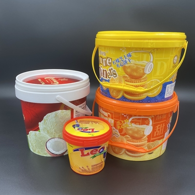 হ্যান্ডেল সহ 5L PP/HDPE প্লাস্টিকের খাবারের বালতি