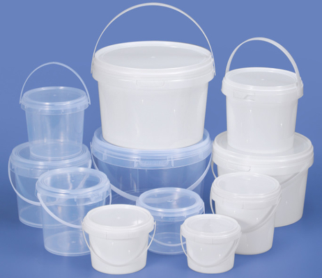 HDPE উপাদান প্লাস্টিক খাদ্য বালতি সাদা বা অন্য রঙ 0.2L-20L