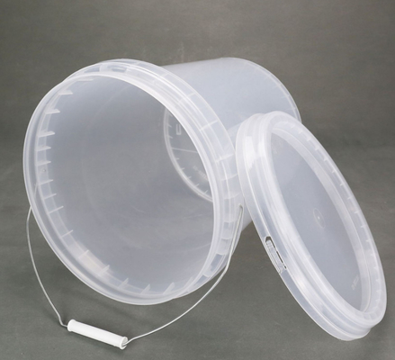 সীল ঢাকনা সহ কাস্টমাইজযোগ্য বৃত্তাকার প্লাস্টিকের বালতি বিভিন্ন ক্ষমতা বহুমুখী ব্যবহার