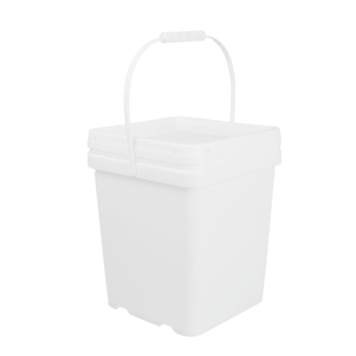 রাসায়নিক প্রতিরোধ হ্যাঁ বর্গাকার প্লাস্টিকের বালতি IML প্রিন্টিং বা তাপ স্থানান্তর বা স্ক্রিন প্রিন্টিং এর জন্য