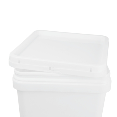 রাসায়নিক প্রতিরোধ হ্যাঁ বর্গাকার প্লাস্টিকের বালতি IML প্রিন্টিং বা তাপ স্থানান্তর বা স্ক্রিন প্রিন্টিং এর জন্য