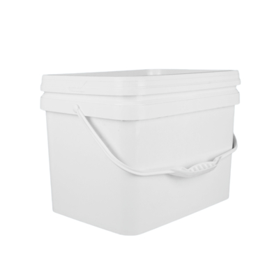 শতভাগ কাঁচামাল দিয়ে তৈরি বর্গাকার প্লাস্টিকের বালতি, যা আঘাত প্রতিরোধী, সাদা অথবা অন্য রঙে