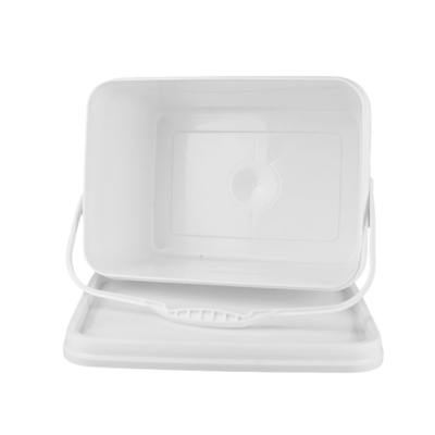 শতভাগ কাঁচামাল দিয়ে তৈরি বর্গাকার প্লাস্টিকের বালতি, যা আঘাত প্রতিরোধী, সাদা অথবা অন্য রঙে