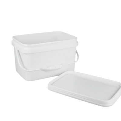 খেলনার জন্য বর্গাকার প্লাস্টিকের বালতি, হাতল সহ এবং খাদ্য গ্রেড সার্টিফাইড