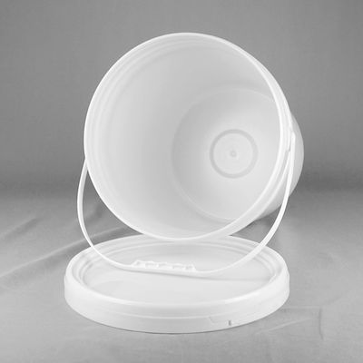 ISO9001 সার্টিফিকেশন সহ 4.5 গ্যালন গোলাকার প্লাস্টিক বালতি সাদা প্লাস্টিকের বাটি