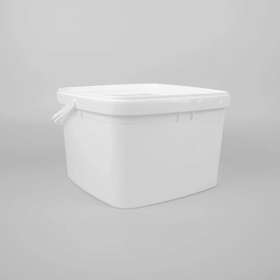 ঢাকনা কাস্টম রঙ সহ 3L PP Polypropylene ক্লিয়ার স্কোয়ার বালতি