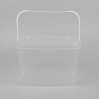 OEM ODM স্বাগতম 3L স্বচ্ছ প্লাস্টিকের বালতি পরিষ্কার বর্গাকার বালতি খাবার পেস্ট্রির জন্য