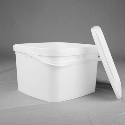 ঢাকনা কাস্টম রঙ সহ 3L PP Polypropylene ক্লিয়ার স্কোয়ার বালতি
