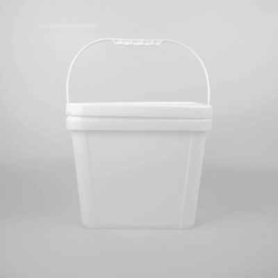 ফুড গ্রেড স্কয়ার প্লাস্টিকের বালতি হালকা ওজন 10L ধারণক্ষমতা সহ প্রভাব প্রতিরোধী