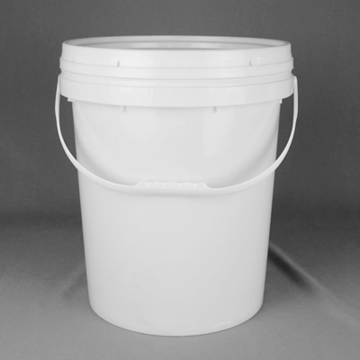 ক্ষীর পেইন্ট রঙের জন্য তাপীয় স্থানান্তর HDPE সাদা বৃত্তাকার প্লাস্টিক ব্যারেল