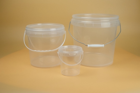 খাদ্য, সস, কুকি, আইসক্রিমের জন্য টেকসই নকশা সহ কাস্টমাইজযোগ্য স্বচ্ছ প্লাস্টিকের বালতি