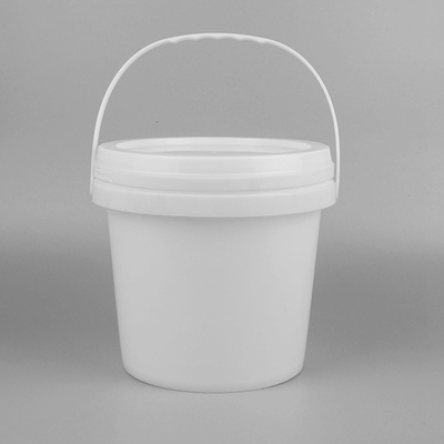 5L PP Polypropylene ছোট রাসায়নিক বালতি হ্যান্ডলগুলি সহ বৃত্তাকার