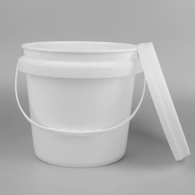 5L PP Polypropylene ছোট রাসায়নিক বালতি হ্যান্ডলগুলি সহ বৃত্তাকার